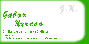 gabor marcso business card